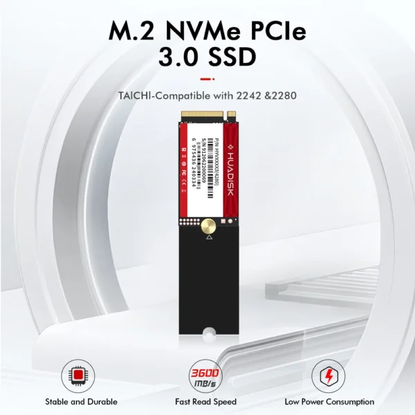 HUADISK M.2 SSD NVME PCIE3.0 128GB 256GB 512GB Solid State Disk Internal ssd nvme m2 DIY Gaming Computer Laptop PC Motherboard - Imagen 2