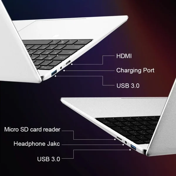 CARBAYTA 15.6" Laptop Computer Intel N5095 Notebook PC 16GB 32GB DDR4 128GB-2TB SSD Office Study PC Windows 11 1080P Laptops - Imagen 3