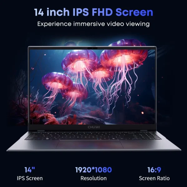 CHUWI GemiBook XPro Laptop 8GB LPDDR5 256GB SSD Intel N100/N150 UHD Graphics 12th Gen 14.1'' FHD 1920*1080 Windows 11 Laptops - Imagen 4