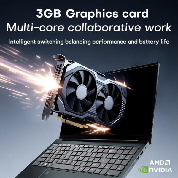Xiaman 15.6" Gaming Laptop Computer AMD A4-7210 MX350 Discrete Graphics Notebook PC Gamer Windows 11 Fingerprint Unlock Laptops - Imagen 4