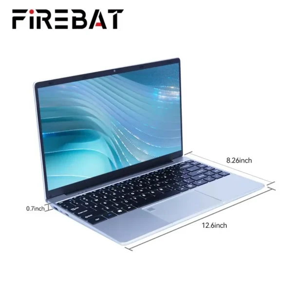 FIREBAT A14 Laptop Intel N5095 14.1 Inch 16GB LPDDR4 RAM 512GB 1TB SSD Lightweight Business Computer Notebook FHD Fingerprint - Imagen 2