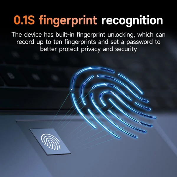 SUXI MantaBook Pro [Limited-Time Deal] 15.6" Touchpad Fingerprint Laptop | 16GB RAM + 256GB Storage | Intel N5095 Quad-Core - Imagen 4