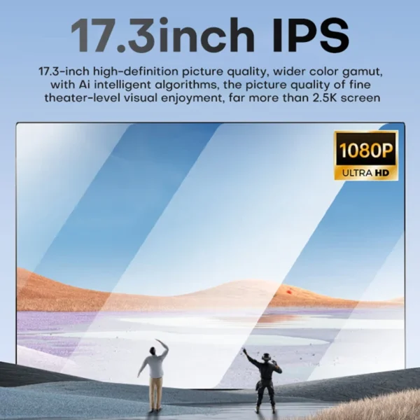17.3" Gaming Laptop Computer PC Windows 11 Pro Intel Celeron N5095 Laptops Discrete Graphics 16GB DDR4 1TB SSD Notebook PC Gamer - Imagen 2
