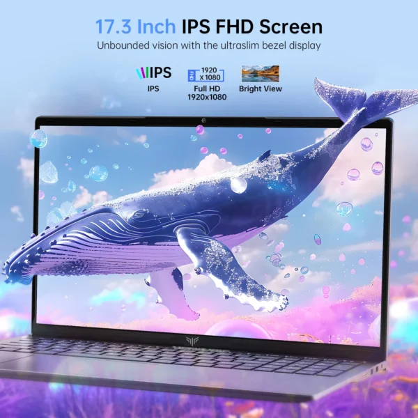 ACEMAGIC 17.3inch Laptop with High Performance Quad Core-12th Alder Lake N97 Laptop Computer Spacious Storage 16GB RAM 512GB ROM - Imagen 4