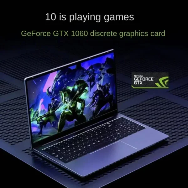2025 15.6'' Ultra-Thin Gaming Laptop Intel 12th N95 32GB RAM NVMe PCIE SSD GTX 1060 6G Cooler Design IPS Win11 Pro Fast Delivery - Imagen 3