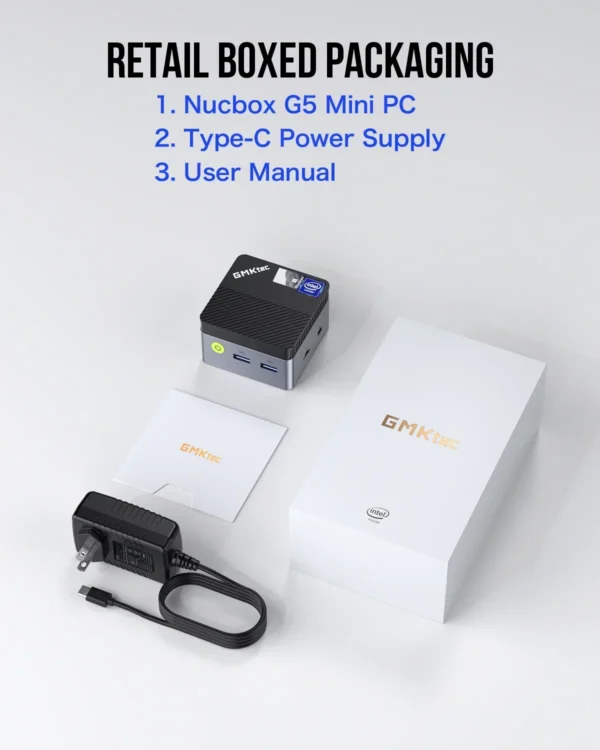 GMKtec G5 n97 mini pc Intel 12th N97 Windows 11 Pro Desktop DDR5 4800MT/s M.2 2242 SATA WiFi5 BT4.2 Protable diy gaming computer - Imagen 5