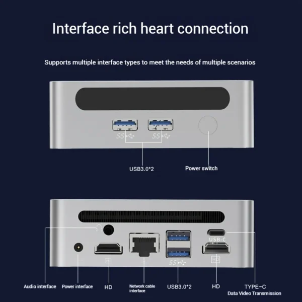 2025 GenMachine Mini PC R7 5700U 4800H ES Support Windows 11 DDR4 3200MHz AMD WiFi6 BT5.2 Pc Gamer Diy Gaming Computer Ordenador - Imagen 4