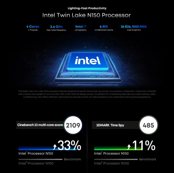 CHUWI MiniBook X Laptop Tablet 2 In 1 Intel N150/N100 10.51" FHD IPS Screen 16GB / 12GB RAM LPDDR5 512G SSD Windows 11 Notebook - Imagen 5