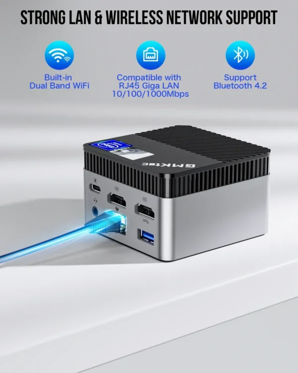 GMKtec G5 n97 mini pc Intel 12th N97 Windows 11 Pro Desktop DDR5 4800MT/s M.2 2242 SATA WiFi5 BT4.2 Protable diy gaming computer - Imagen 3