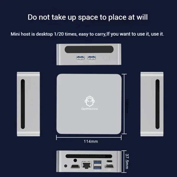 2025 GenMachine Mini PC R7 5700U 4800H ES Support Windows 11 DDR4 3200MHz AMD WiFi6 BT5.2 Pc Gamer Diy Gaming Computer Ordenador - Imagen 3