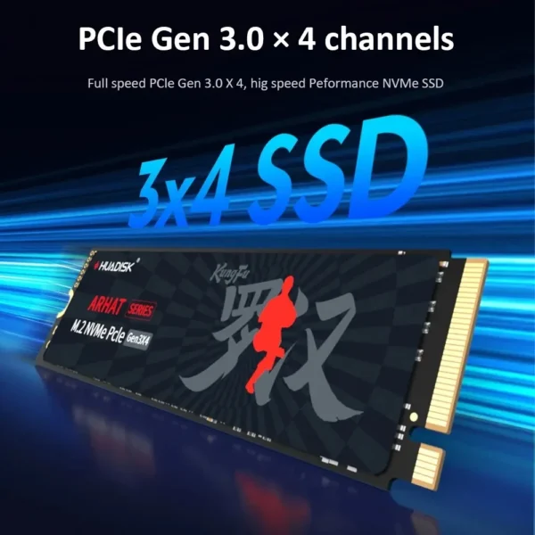 Huadisk SSD NVMe M2 1TB 512GB Internal SSD Drive PCIE3.0 3000MB Speed for GIGABYTE/MSI/ X99 X79 for DIY Gaming Computer PC - Imagen 2