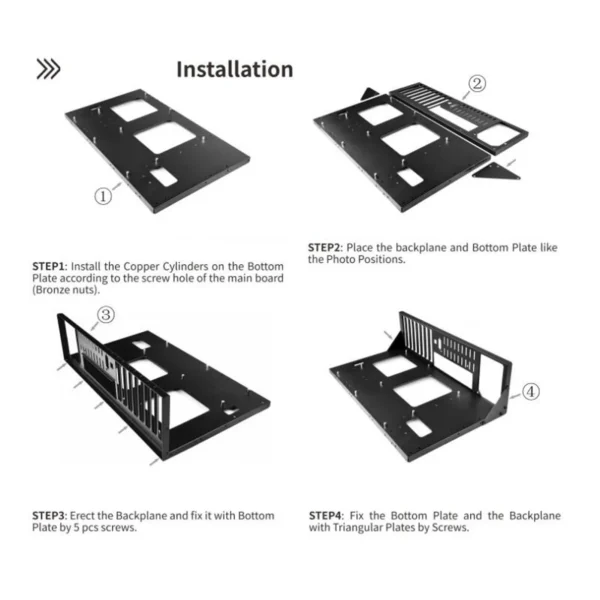 Computer Open Case Rack Support X79 X99 Dual Servers Mainboard DIY Computers Open Chassis For ATX M ATX ITX Motherboard - Imagen 3