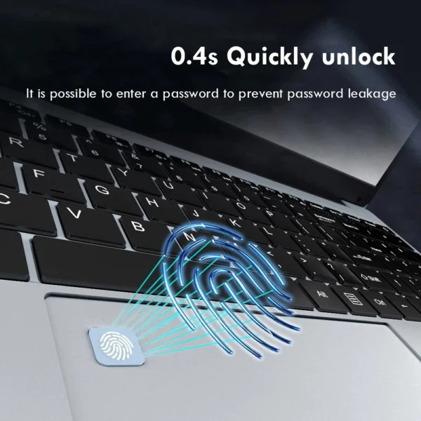 15.6 inch IPS Laptop Computer Intel Celeron N4000 Notebook PC Fingerprint Unlock Windows 11 Pro 16GB DDR4 1TB 2TB SSD Laptops - Imagen 5