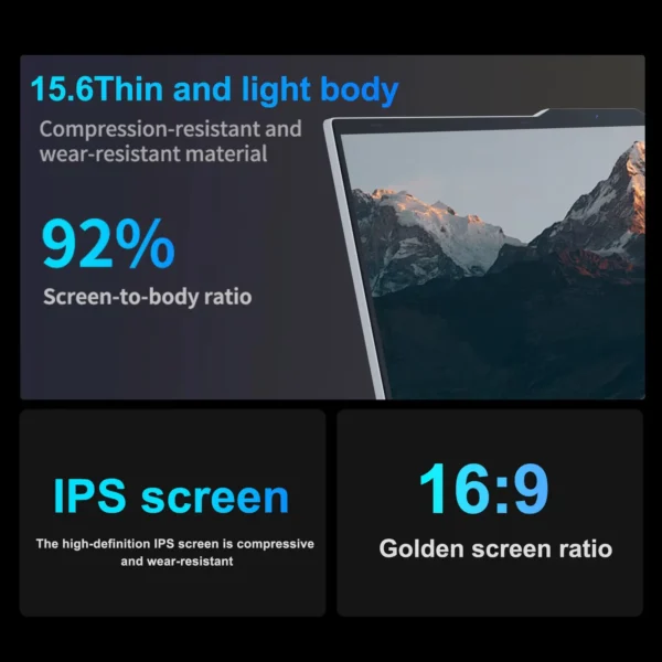 15.6 inch Laptop Computer Intel Core i7 6500U Windows 11 Pro 16GB DDR4 512GB 1TB SSD Portable Notebook PC Gamer Gaming Laptops - Imagen 4