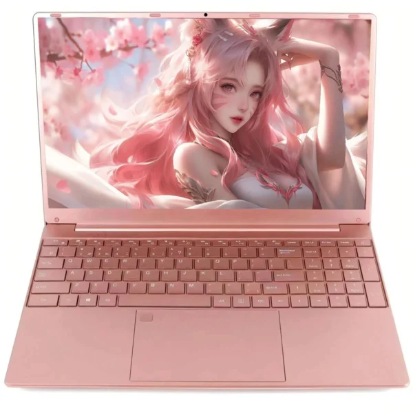 AKPAD 11th Gen Intel Celeron N5095 Laptop Windows10/11, Max 32GB RAM,128gb- 2TB SSD, 2.4G/5G WiFi, BT, Girlish style Pink Keybd