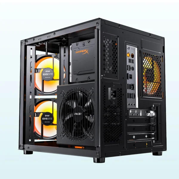 PADO YL Pc Case Sea view Room M-ATX Desktop Computer Main Chassis Without A-pillar Double-Sided Tempered Glass PC gamer cabinet - Imagen 5