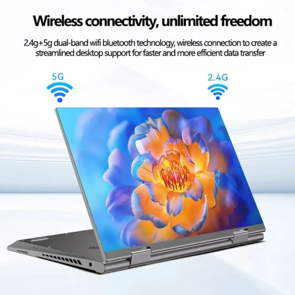 10.9 Inch Mini Laptop Intel N95 YOGA Touchscreens 16GB DDR5 2TB SSD HD Camera Backlit Keyboard 360° Fold Protable Tablet Laptop - Imagen 2