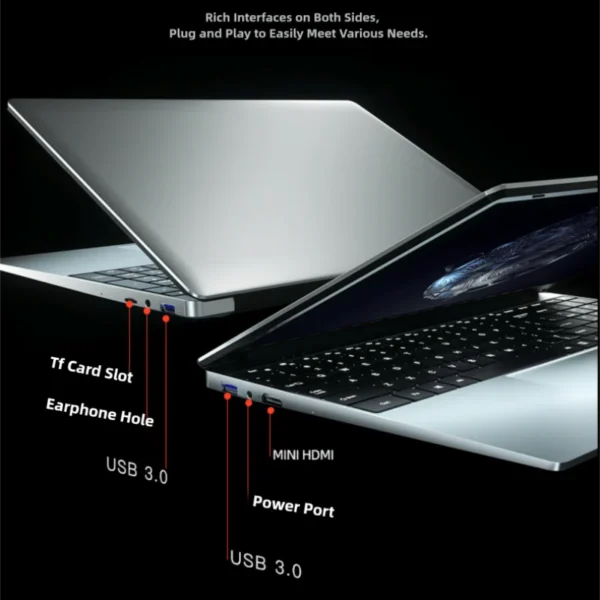 AMD Ryzen R5 R7 Slim Gaming Laptop 15.6 Inch IPS Laptops Portable notbook computer pc Windows11 Fingerprint cheap price deal - Imagen 4