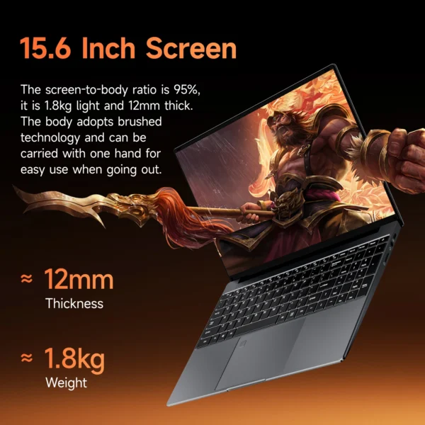 SUXI MantaBook Pro [Limited-Time Deal] 15.6" Touchpad Fingerprint Laptop | 16GB RAM + 256GB Storage | Intel N5095 Quad-Core - Imagen 6