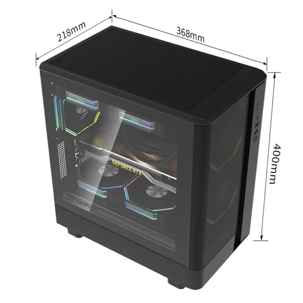 Darkflash DB330M MESH PC Computer Case Gabinete Gamer USB 3.0 Support 240 Water Cooling Mini Matx ITX Diy Gaming Computer Case - Imagen 2