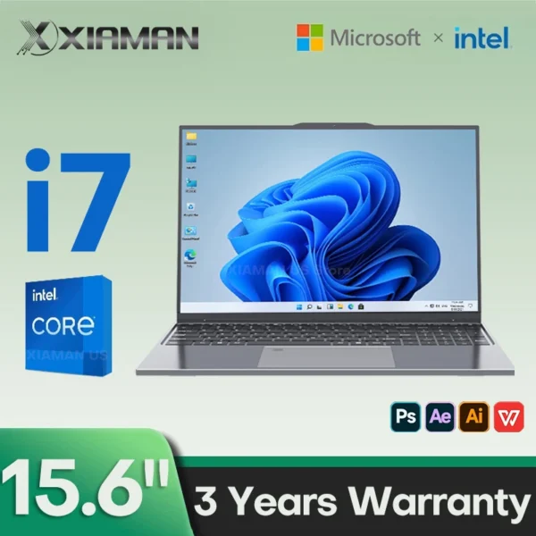 15.6 inch Laptop Computer Intel Core i7 6500U Windows 11 Pro 16GB DDR4 512GB 1TB SSD Portable Notebook PC Gamer Gaming Laptops