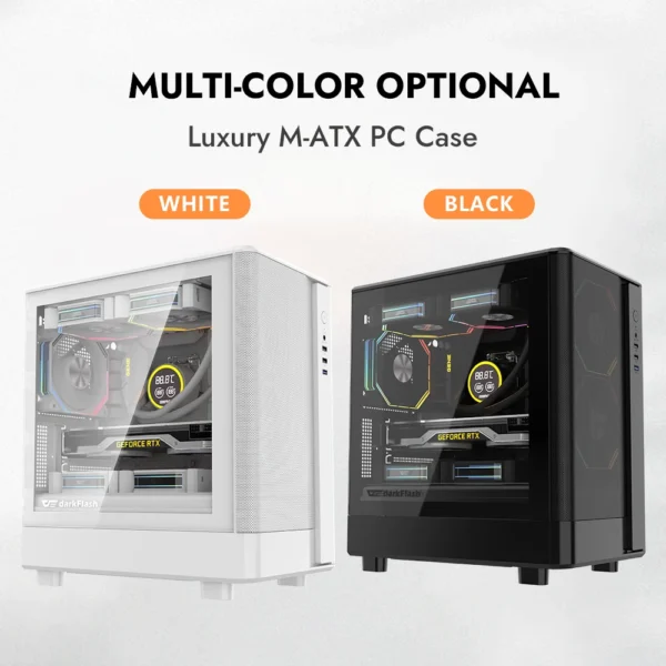 Darkflash DB330M MESH PC Computer Case Gabinete Gamer USB 3.0 Support 240 Water Cooling Mini Matx ITX Diy Gaming Computer Case - Imagen 4