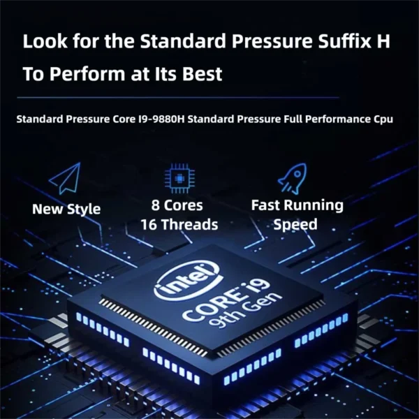 15.6" intel core i9-10980hk gaming laptops portable notebook computer pc 32GB 1TB IPS Backlit Keyboard Fingerprint Recognition - Imagen 4