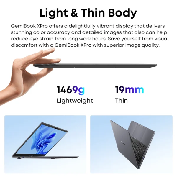 CHUWI GemiBook XPro 14inch UHD Screen Laptop 8GB/16GB RAM 256GB SSD Intel N150 / N100 Windows 11 Computer with Fan Notebook - Imagen 4
